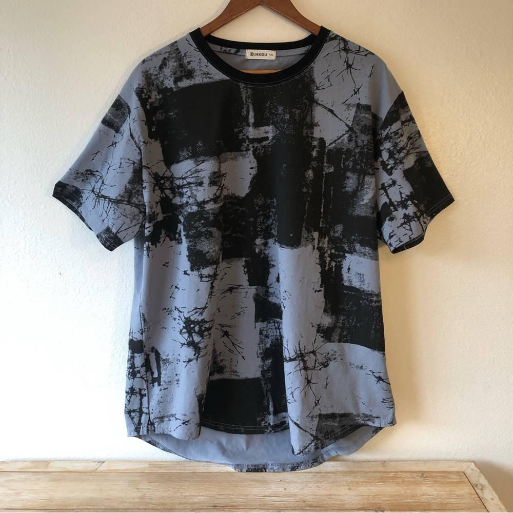 Kliegou Black and Gray Top Size XXL